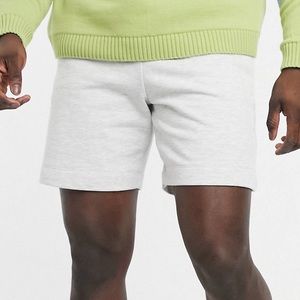 NWT COLLUSION Large Grey Marl Heather Shorts